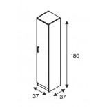 Armoire 1 porte - Blanc - MULA