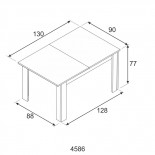 Table de repas extensible Chêne clair - OXNARD