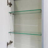 Ensemble meuble sous vasque suspendu 2 tiroirs 70 cm Gris + Colonne + Miroir - BIDO