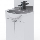 Meuble de salle de bain 3en1 60 cm Blanc - KUOGA