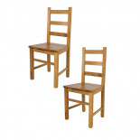 Lot de 2 chaises rustiques Chêne n°2 -PISA