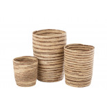 Set De 3 Panier Ma•s Beige/Marron