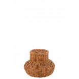 Panier Forme De Vase Rotin Miel Jaune