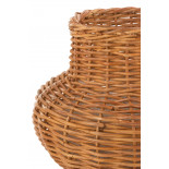 Panier Forme De Vase Rotin Miel Jaune