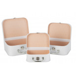 Valises Naissance Ourson Blanc Set De 3