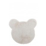 Tapis Tete D'Ours Polyester Blanc