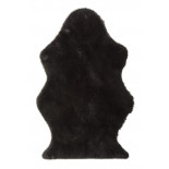 Tapis Mouton Fourrure Artificielle Noir