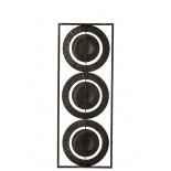 Decoration Murale 3 Cercles Metal Noir/Or