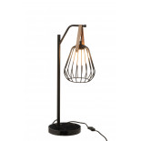 Lampe Table Ignes Acier/Marbre Noir