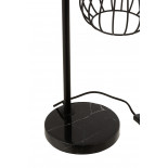 Lampe Table Ignes Acier/Marbre Noir