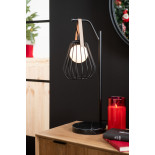 Lampe Table Ignes Acier/Marbre Noir