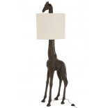 Lampe Girafe Resine Marron Fonce