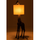 Lampe Girafe Resine Marron Fonce