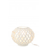 Lampe De Table Bambou Blanc