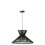 Suspension Luminaire A Couche Bamboo Noir Small