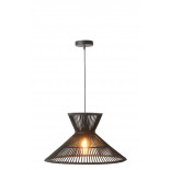 Suspension Luminaire A Couche Bamboo Noir Small