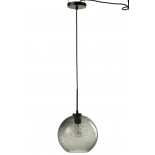 Lampe Boule Pois Verre Gris Large