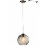 Lampe Boule Pois Verre Gris Large