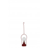 Lampe Led Suspendue Piles Non Incluses Metal/Verre Rouge