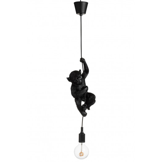 Lampe Singe Suspendue Resine Noir