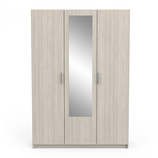 Armoire 3 portes battantes avec miroir Chêne clair - ODA n°2