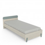 Lit 90x190/200 Bois Beige/vert - SASHA