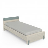 Lit 90x190/200 Bois Beige/vert - SASHA