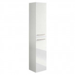 Meuble sous vasque 80 cm + vasque + miroir + colonne Blanc Brillant - BRABU