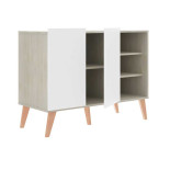 Buffet 2 portes 3 niches Bois/Blanc - RORA