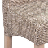 Duo de chaises Beige Tissus/Bois - DANIEL