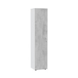 Armoire 1 porte Blanc/Béton - SIMINTI