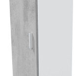 Armoire 1 porte Blanc/Béton - SIMINTI