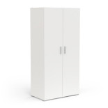 Armoire penderie + lingère 2 portes Blanc - ZILY