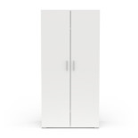 Armoire penderie + lingère 2 portes Blanc - ZILY