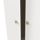 Armoire penderie 2 portes 1 tiroir Blanc mat/Chêne clair - ZILY