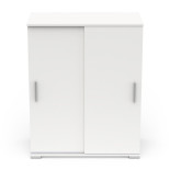 Buffet 2 portes coulissantes Blanc mat - ZILY