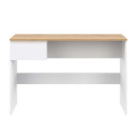 Bureau 1 tiroir Blanc/Bois - QIZ