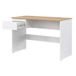 Bureau 1 tiroir Blanc/Bois - QIZ