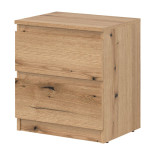 Table de chevet 2 tiroirs Bois clair - QIZ