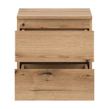 Table de chevet 2 tiroirs Bois clair - QIZ