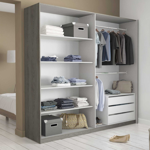 Caisson 3 tiroirs pour intérieur d'armoire Blanc - TYBLOC