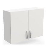 Meuble haut de cuisine 80 cm 2 portes battantes Blanc Mat - MARTA