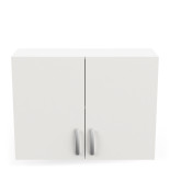 Meuble haut de cuisine 80 cm 2 portes battantes Blanc Mat - MARTA