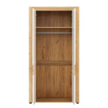 Chambre complète 140x200 Blanc/Bois clair - ABOKI