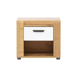 Chambre complète 140x200 Blanc/Bois clair - ABOKI n°2