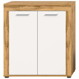 Buffet 2 portes battantes Blanc/Bois - MAJ