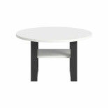 Table Basse Ronde Blanc/Noir - TELTEAS n°2