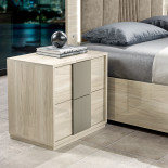 Table de chevet Laqué Beige brillant - GAIA
