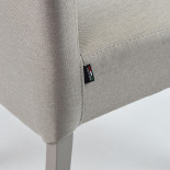 Duo de chaises tissu Gris clair - PISE