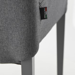 Duo de chaises Gris foncé Bois/Tissu - PISE